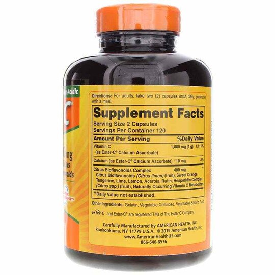 Ester-C 500 Mg w/Citrus Bioflavonoids, AH